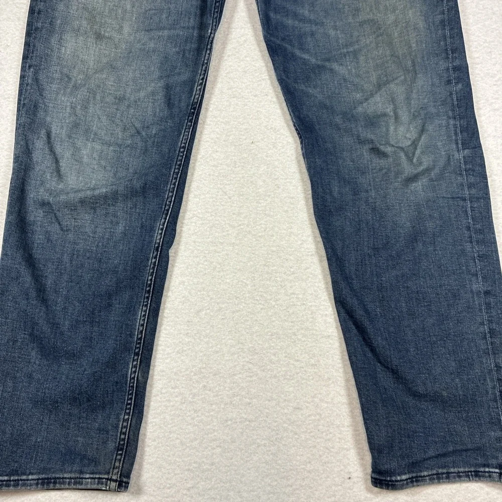 BOSS Re.Maine Regular Fit Jeans Mens 38x32 Straight Leg Fade Whiskering Stretch